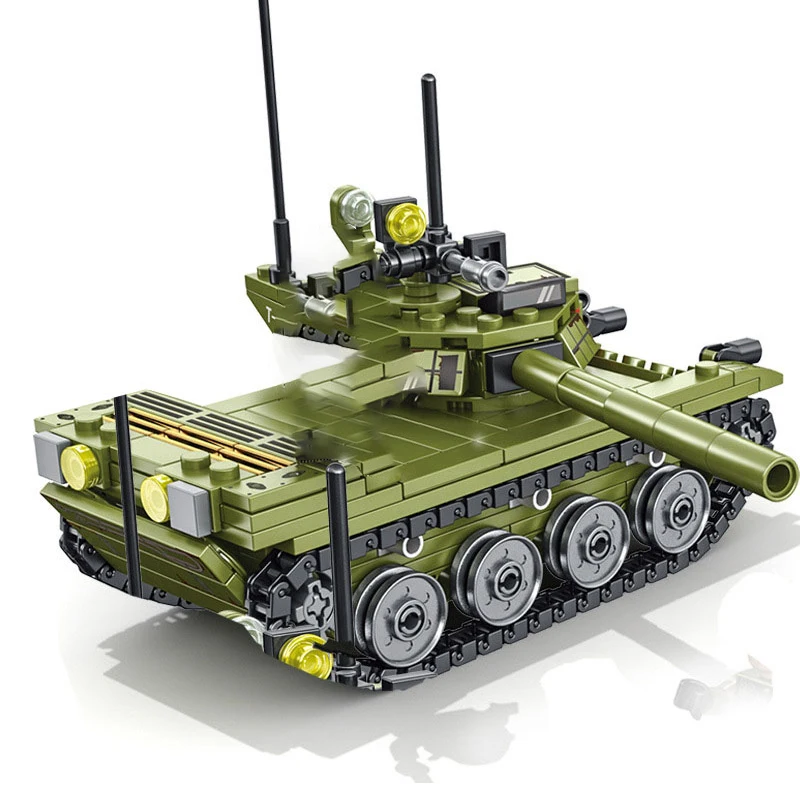 SEMBO 324 шт. Военный танк основной боевой серии оружие ww2 строительные блоки Танк