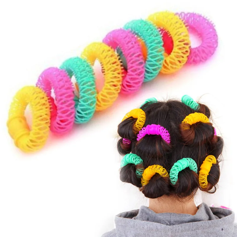 

New 8 Pcs / 6 Pcs Magic Hairdress Hair Curler Spiral Curls Roller Donuts Curl Hair Styling Tool DIY Hair Curlers Accessories