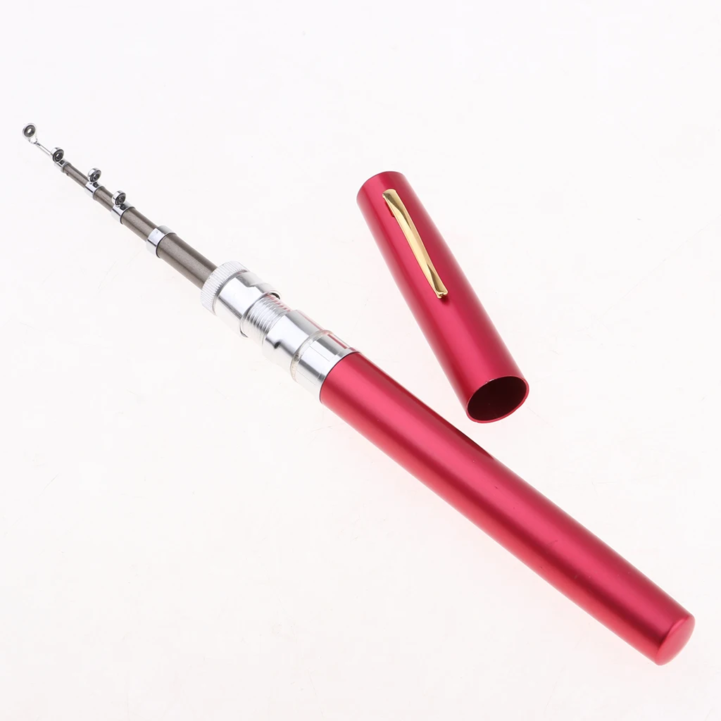 Mini Portable Pocket Pen Size Fishing Rod Spinning Reel Line Hook Bait Set Combo Fishing Tackles Tool