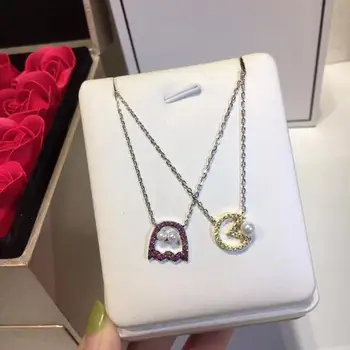 

2020 new designer jewelry luxury accessories silver color fun necklace for women