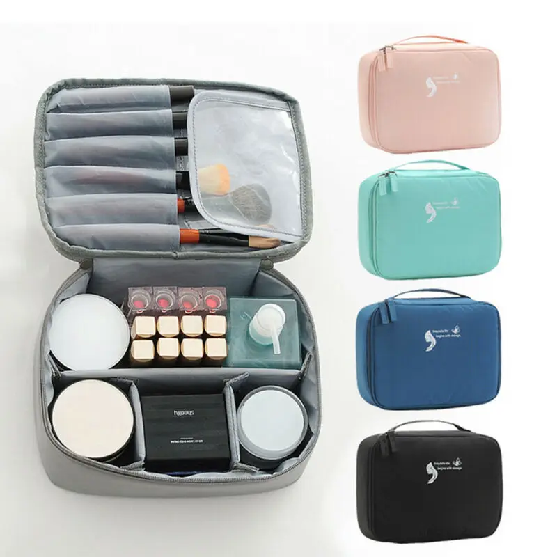 Women Professional Cosmetic Bag Multifunction Zipper Women's Toiletry Bag Large Capacity Ladies Waterproof Travel Pouch