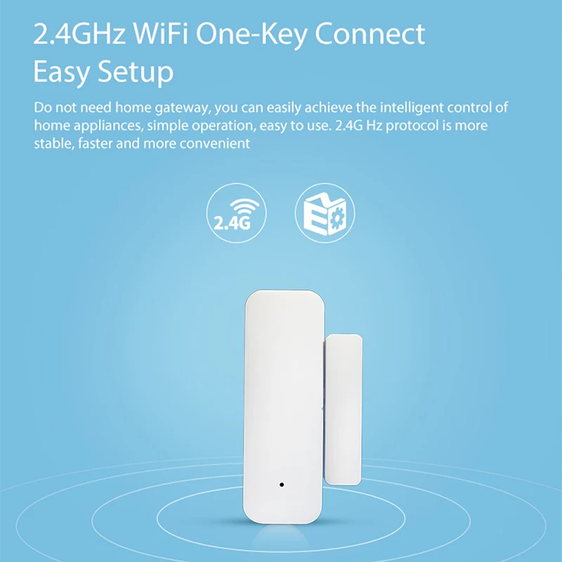 Tuya Smart WiFi датчик двери/окна открытые/Закрытые детекторы совместимы с Alexa Google Домашняя безопасность IFTTT Tuya приложение уведомления
