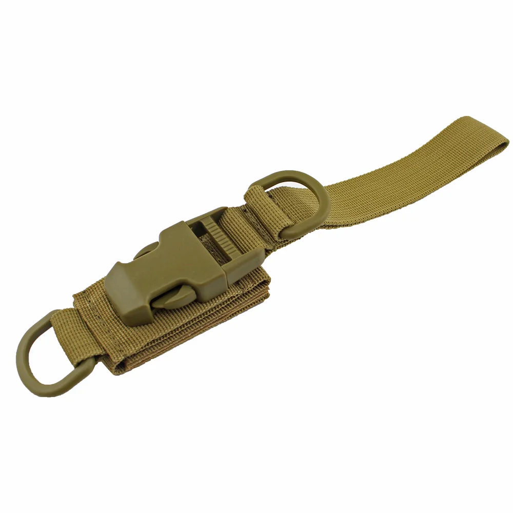 Tan Открытый охотничий EDC поясной брелок прочный высокий Molle система Рюкзак Пряжка брелок для страйкбола Кемпинг Туризм - Цвет: Tan