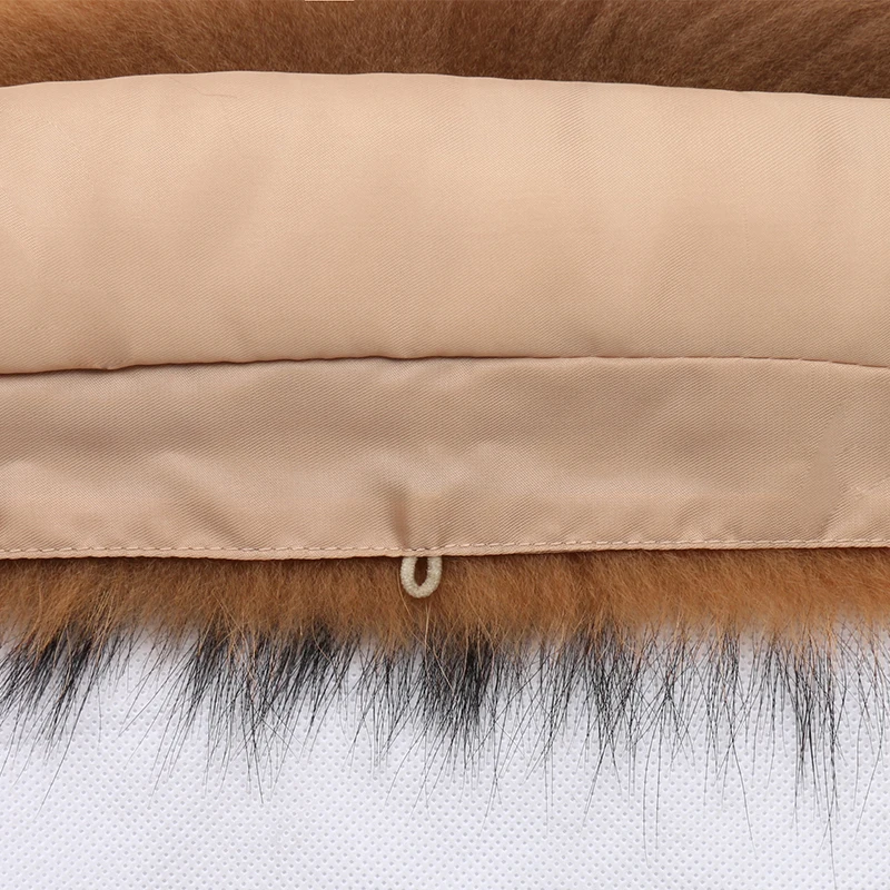 Natural Raccoon Fur Detachable Collar Scarf for Women