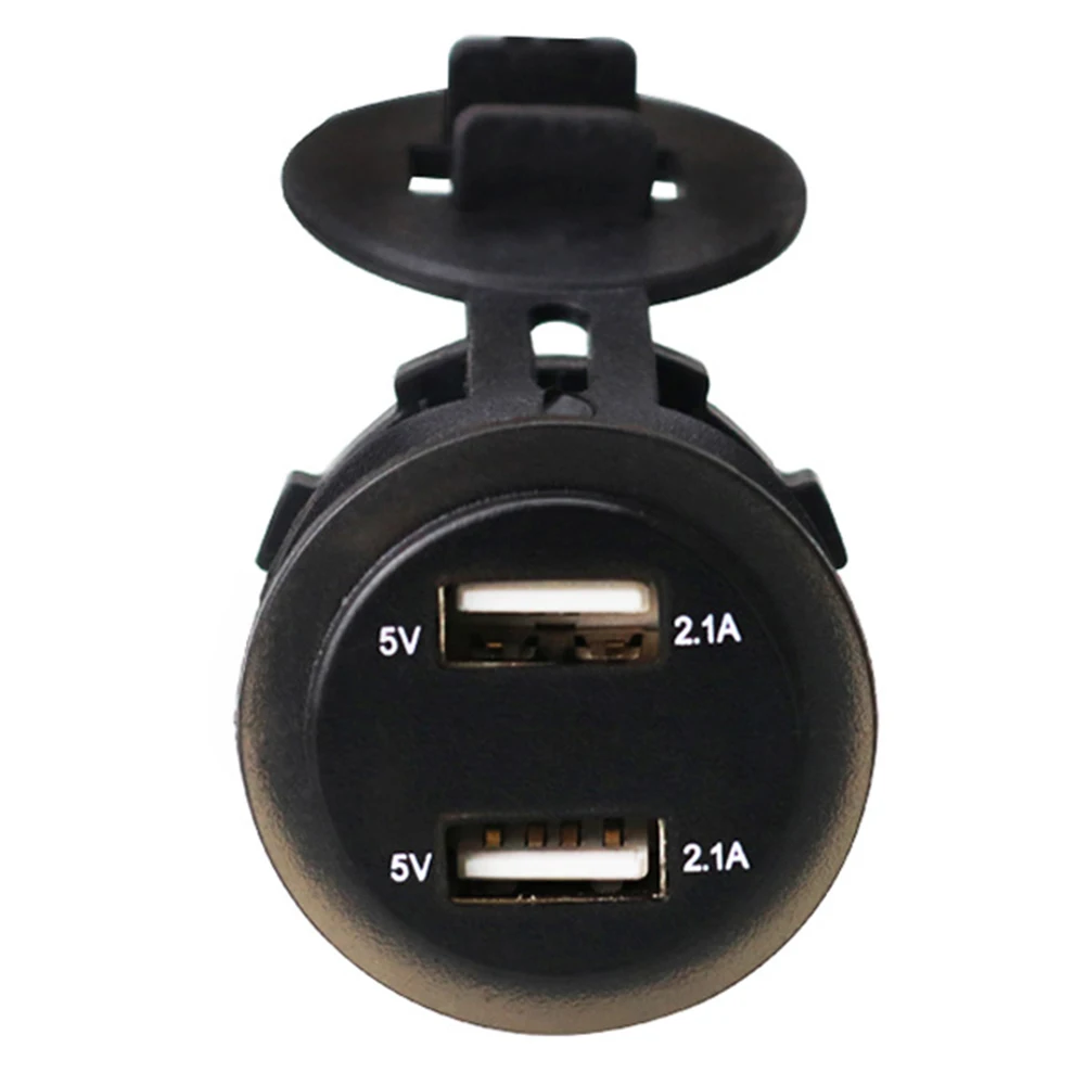 12 V-24 V 2.1A двойной usb порт для мотоцикла и автомобиля светодиодный дисплей адаптер для быстрой зарядки