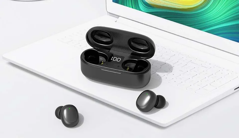 TWS Bluetooth 5,0 IPX4 спортивные водонепроницаемые басовые стерео наушники светодиодный дисплей игровой мини-наушники с микрофоном беспроводная гарнитура