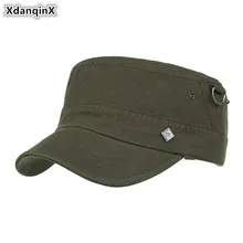 XdanqinX Кепка Snapback новая хлопковая мужская плоская кепка армейская военная шапка Модная Повседневная Спортивная Кепка s Bone Регулируемая Размер папа шляпа