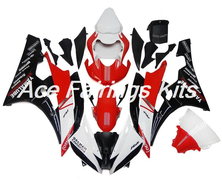 Полный обтекатели подходит для Yamaha YZF 600 R6 06 07 YZF-R6 2006 2007 ABS пластик мотоцикл обтекатель комплект Cowling Красный Черный FR