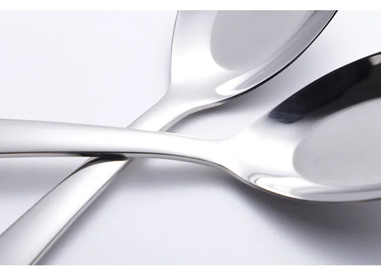 304 Stainless Steel round Handle Flat Spoon Large, Medium And Small Size 410 Chinese Style Household Ladel Spoon Wandering Peddl