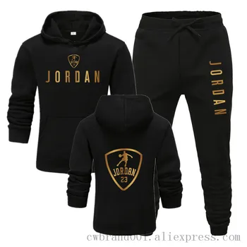 

New Autumn Brand Clothing Men's Fashion Tracksuit Casual Sportsuit Men Hoodies Sweatshirts Sportswear Jodan 23 Coat+Pant Men Set