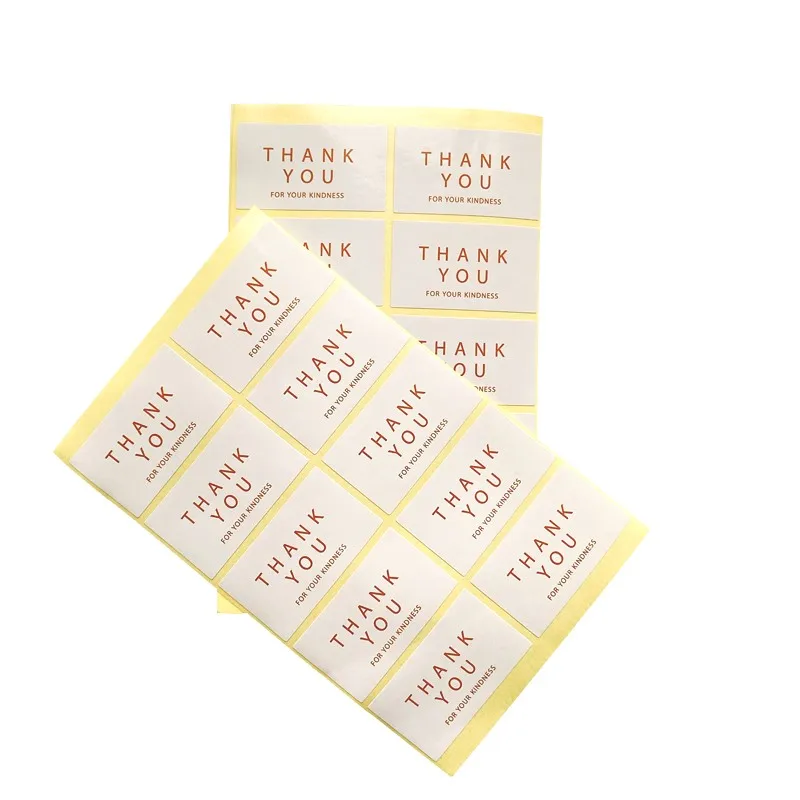 

800 Pcs/lot DIY Scrapbooking Thank You Paper Stickers Cookie/Cake/Gift Labels Stickers Kitchen Sweets Party Seal Sticker