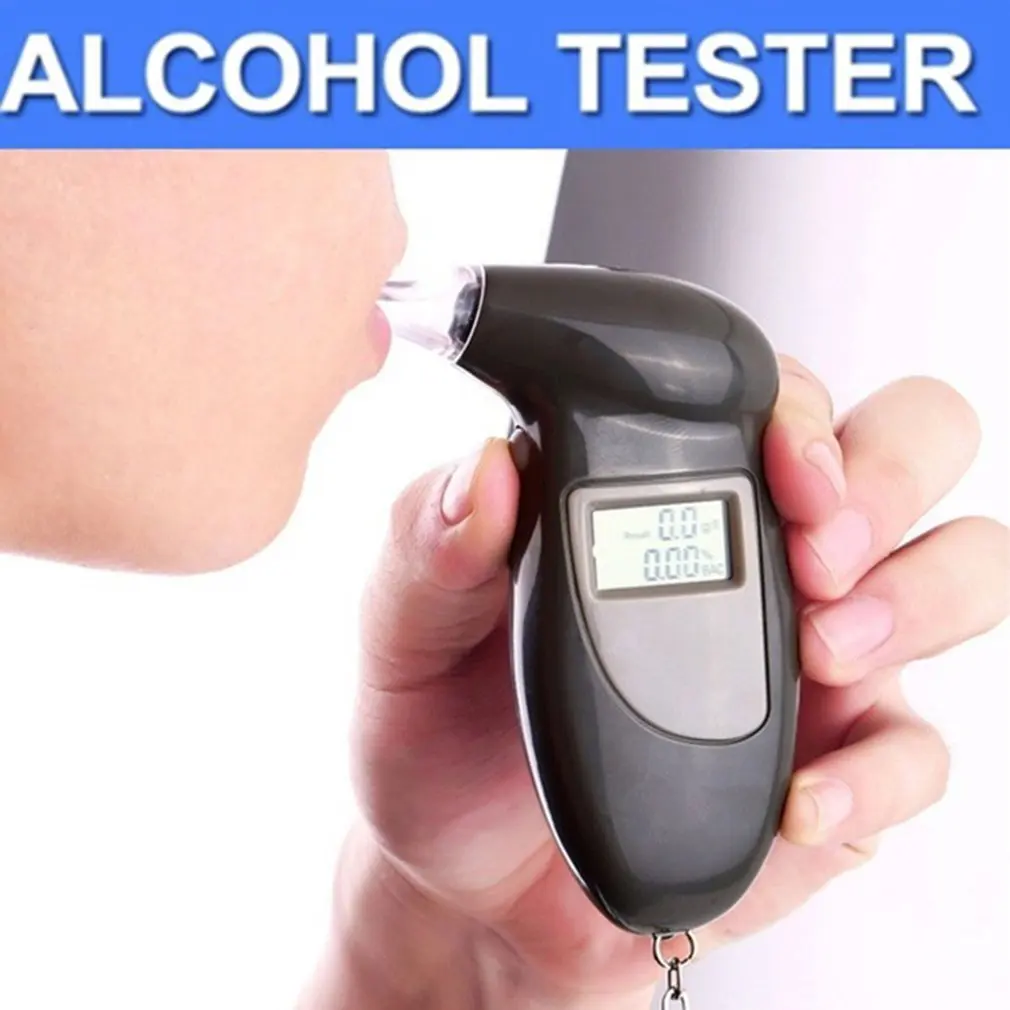 2019 Professional Alcohol Breath Tester Breathalyzer Analyzer Detector Test Keychain Breathalizer Breathalyser DeviceLCD Screen