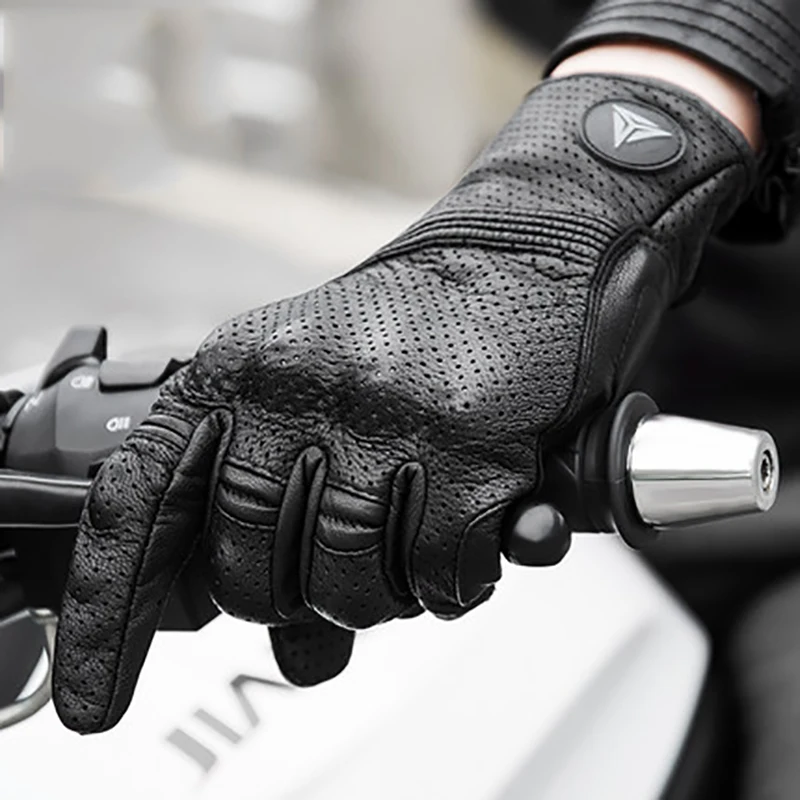 MOTOWOLF Перчатки для мотоциклистов из овчины кожаные винтажные мотоциклетные защитные байкерские мужские мотоциклетные перчатки мотоциклетные спортивные велосипедные перчатки - Цвет: Breathable