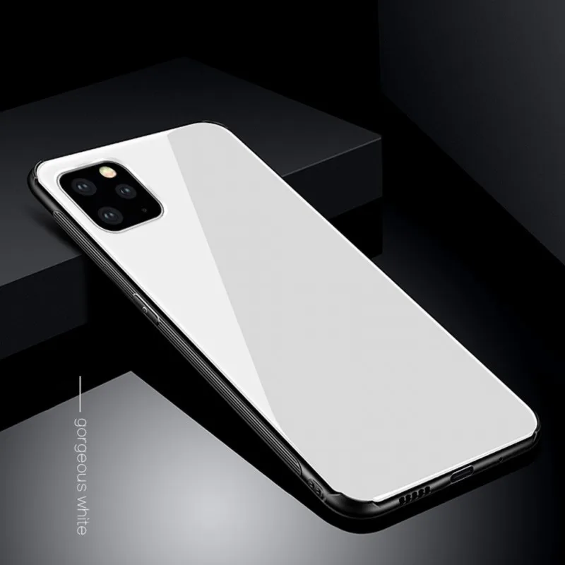 6.5 inch Женский чехол из закаленного стекла для IPhone 11, модный простой ультратонкий милый чехол для карт памяти IPho - Цвет: 6.5 inch