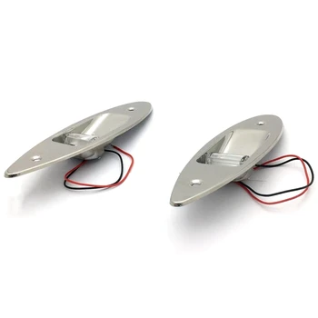 

2Pcs Marine Boat Yacht Light 12V Stainless Steel, Waterproof, LED Bow Navigation Lights Pontoons Sailing Signal Lights