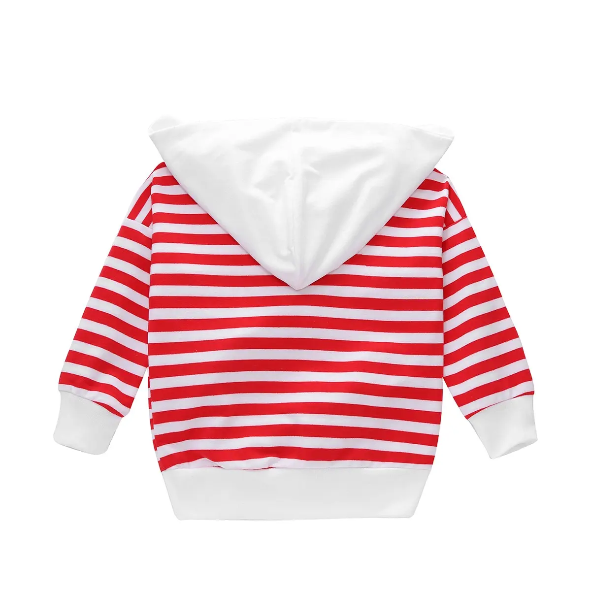 LOOZYKIT Kids Chlothing Tops Striped Hooded Girls Sweater Children's Hooded Bat Collar Girls T-shirt Cotton Baby Cloths