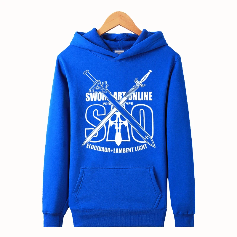 Флисовый пуловер унисекс с капюшоном в стиле аниме SAO GGO Sword Art Online, толстовка с капюшоном, цыганская толстовка, куртка с рисунком GGO, пальто, толстовки с капюшоном - Цвет: 3