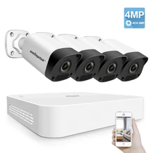 4CH H.265 POE NVR с 4 шт. 4MP IP камера CCTV система безопасности Макс 200 м POE расстояние наружная водонепроницаемая система видеонаблюдения