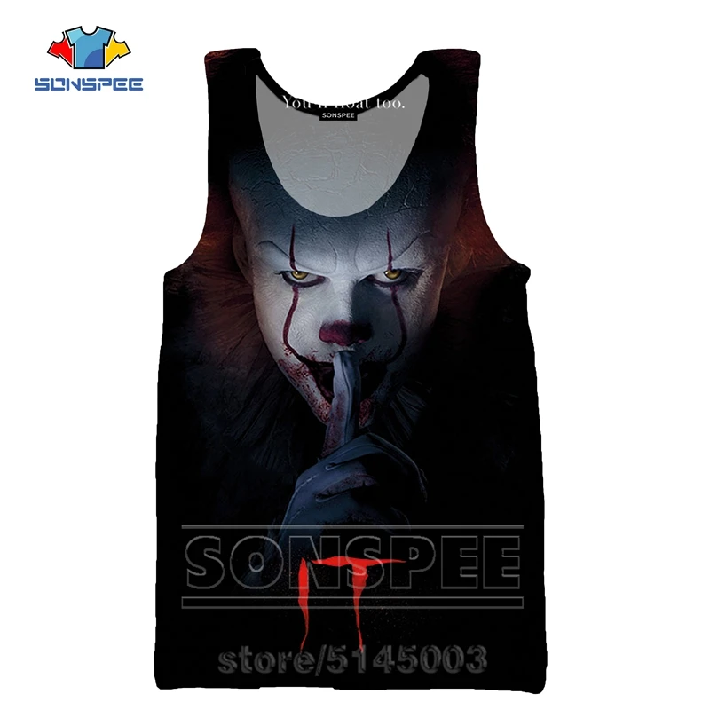 13 It Chapter Two жилет Летний Мужской Женский свитшот Pennywise 3D принт фильм ужасов уличная мода майка пуловер с круглым вырезом C063-02 - Цвет: 13
