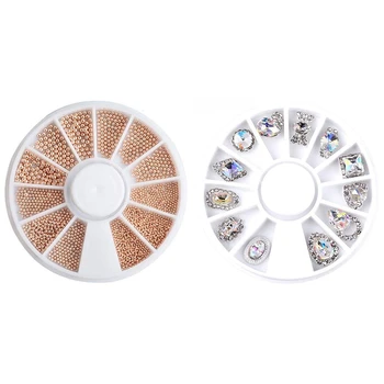 

5.6cm Nail Art Sticker Tip Decal 3D Glitter F & 5mm Nail Art Sticker Tip Decal 3D Acrylic Glitter Manicure Studs (O)