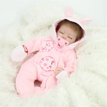 

17.72Inches Imported Soft Silicone From The Limbs Rebirth Doll Plastic Gril Reborn Realistic Silicone Vinyl Doll For Newborn