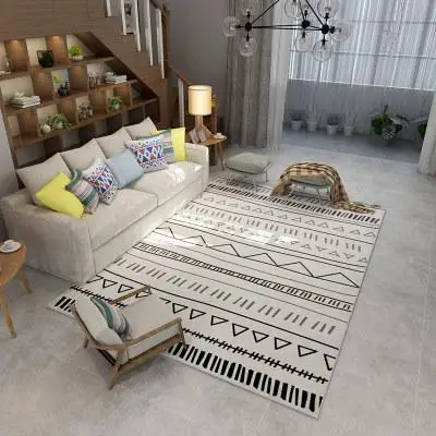 Nordic Style Carpet Bedroom Sofa Coffee Table Study Room Floor Mat Persian Style Livingroom Carpet Can Be Customized CF - Цвет: Светло-серый