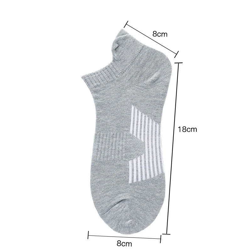 Chaussettes de sport en coton pour hommes, 5 paires/lot, haute qualité, cheville, respirantes, douces et confortables, courtes, à la mode, quatre saisons, 4 Styles_voghion.com