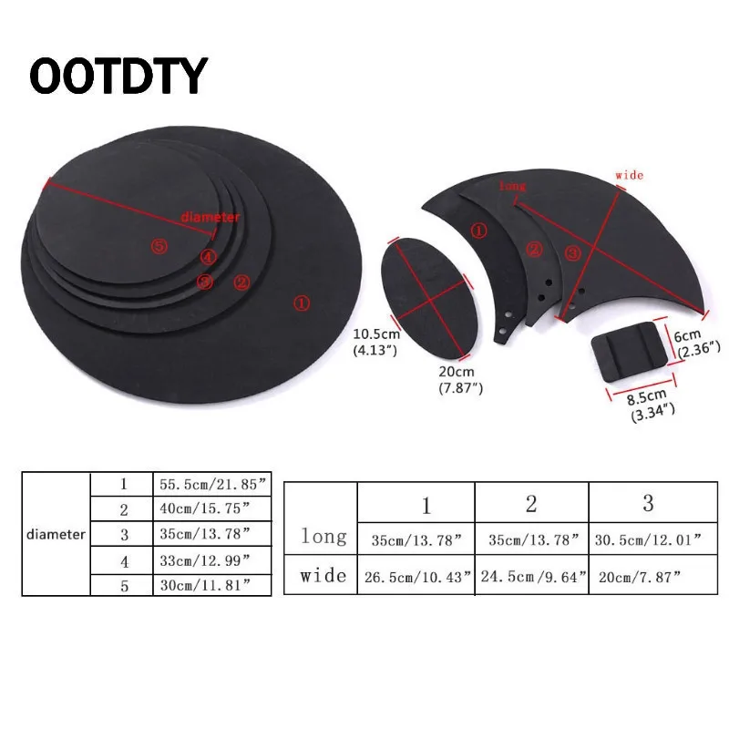 OOTDTY 10 шт. бас Snare барабаны звук офф Mute глушители для автомобиля барабанные резиновые тренировочные колодки комплект