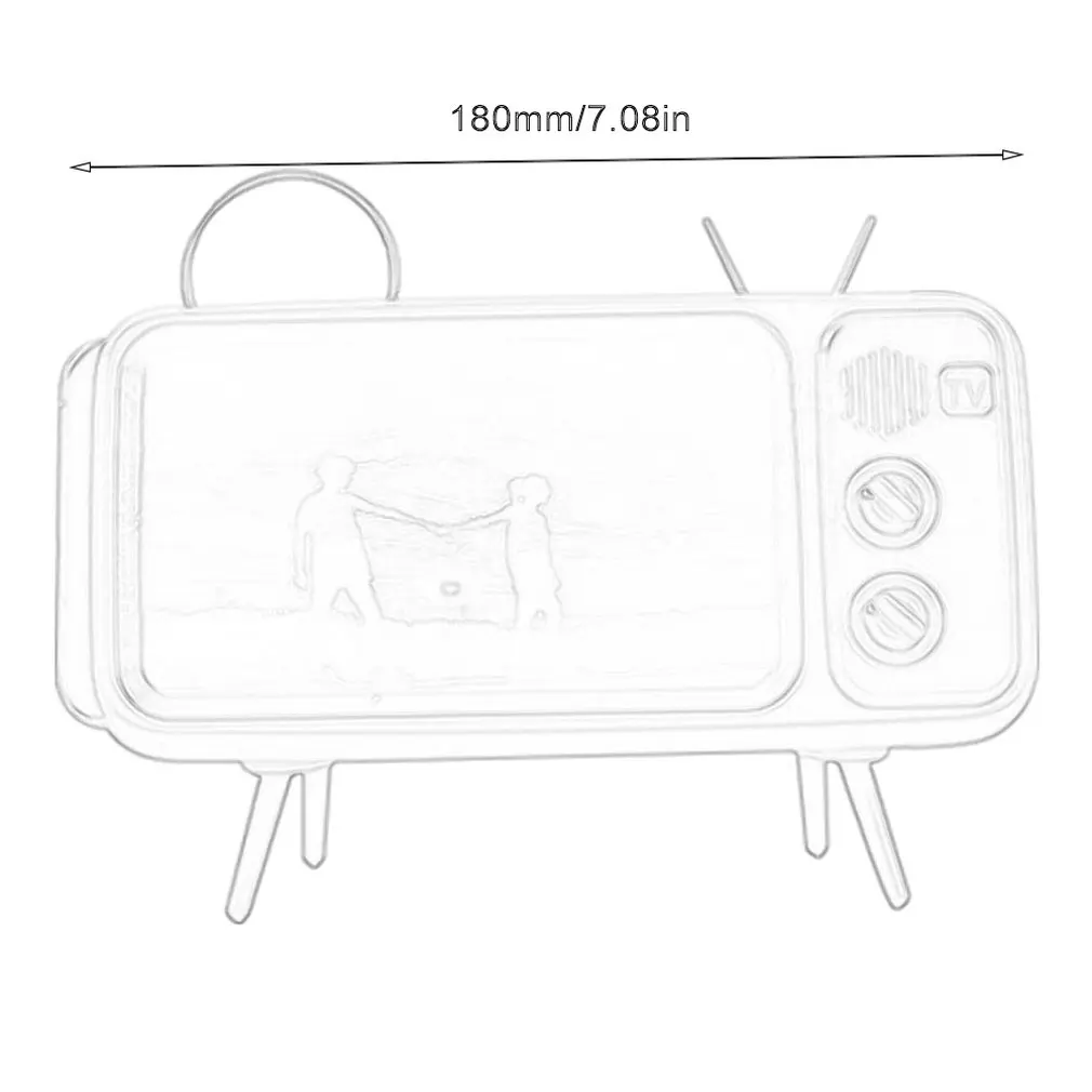 for Creative Pth800 Retro Tv Tv Mobile Phone Bracket Card Wireless Speaker Outdoor Wireless Audio Professional