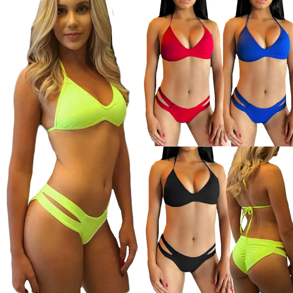 

Sexy Bras women Push Up Big Size Bandage Bra Lingerie Set Underwear Halter Backless Bandage Bra Set S-3XL