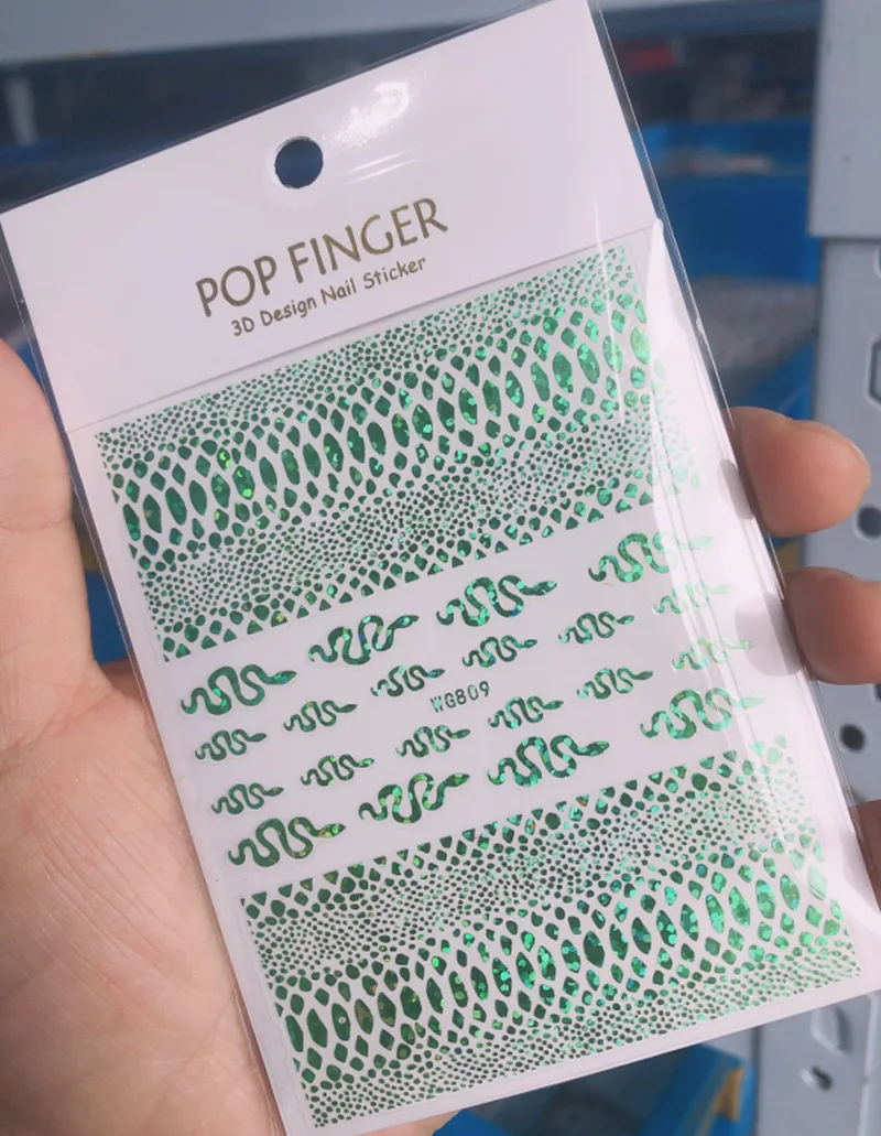 1PCS Multi-Color Laser Reflective Alphabet Nail Art Sticker Kit