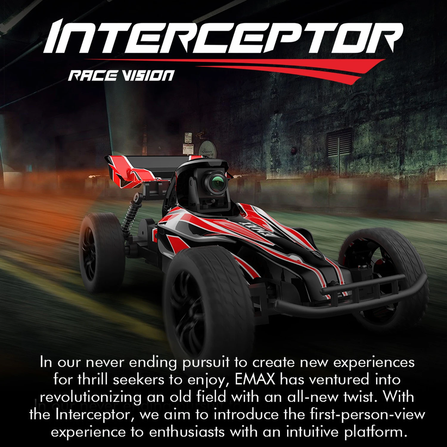 EMAX Interceptor FPV гоночный Радиоуправляемый автомобиль с камерой 600TVL 2 4G 1/24 Крытый