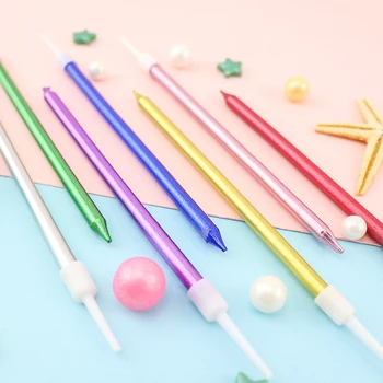 

Cakelove 1pcs long pencil cake candle flames smokeless kids birthday party wedding cake candle home decoration favor supplies