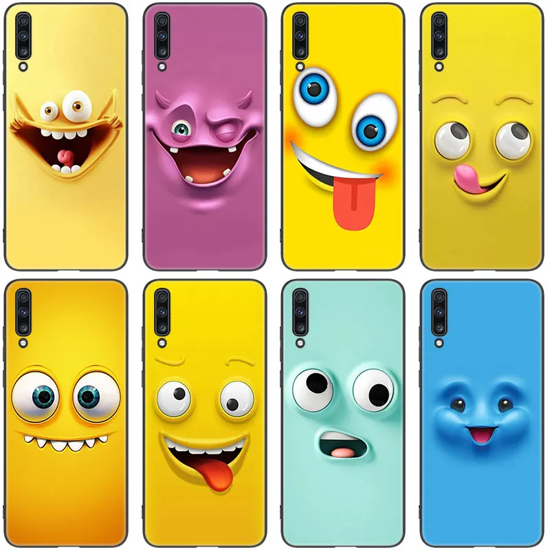 3D Funny Face Phone Case For Samsung Galaxy A01 Core A03S A10 A20E A21