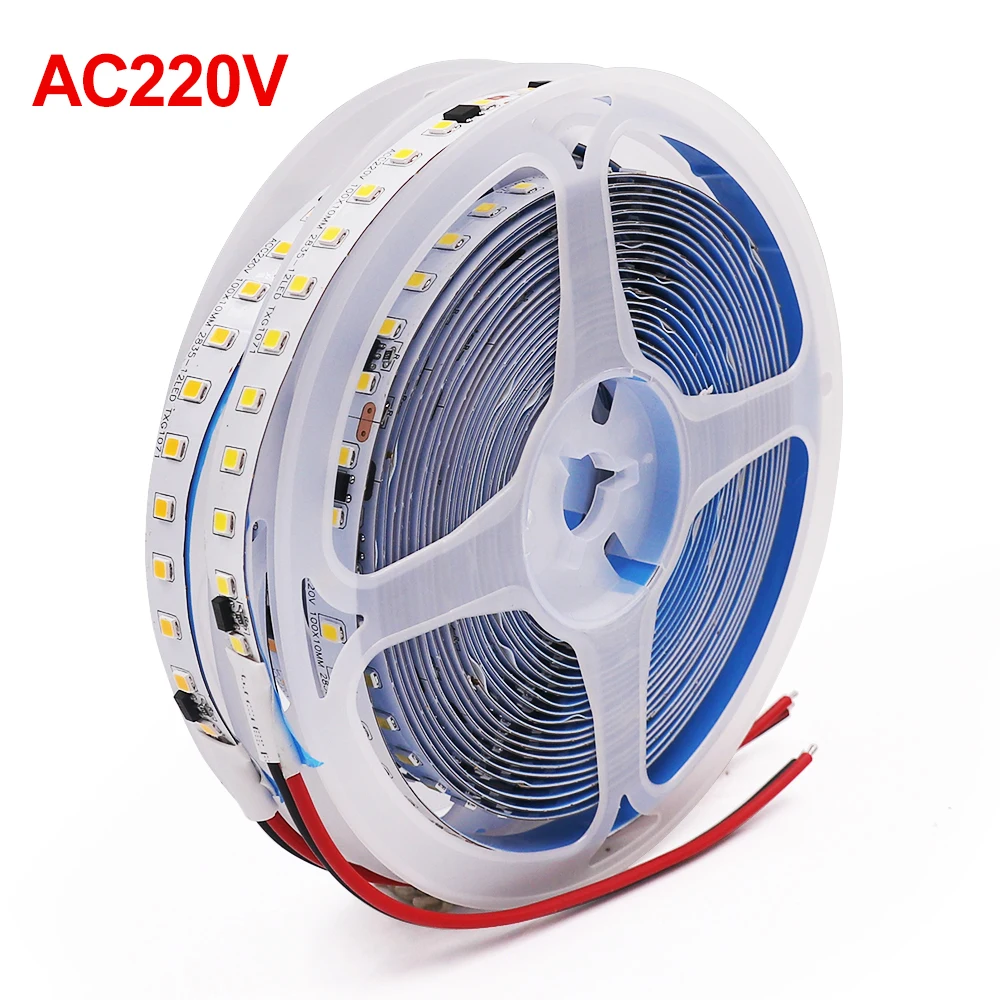 

AC 220V LED Strip IP67 Waterproof Engineering Lamp Natural White 4000K 6000K 3000K 2835 120 leds/m Flexible Tape LED Light 5m