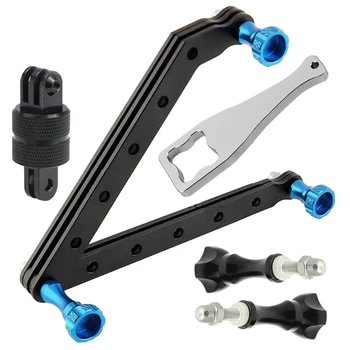 

360 Degree Swivel Rotating Adapter 3 Way Selfie Stick Extension Arm with Srew for Gopro Hero 5 4 3 3+ Sport Camera Accessory