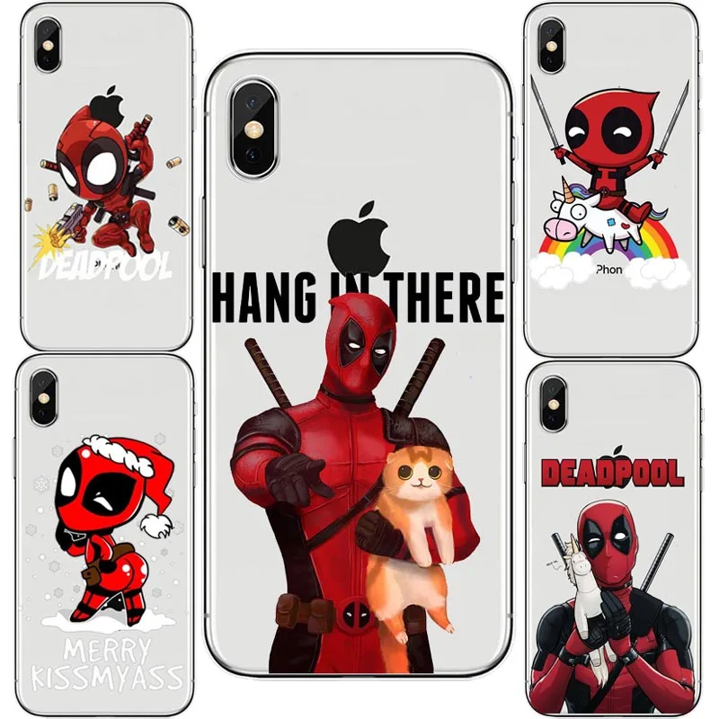 Супер крутой Marvel Дэдпул супер герой чехол для телефона iPhone 11Pro 6 6S Plus 7 8Plus XS MAX XR