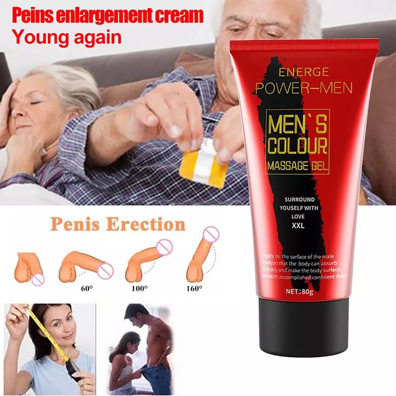 

80ml Big Penis Enlargement Cream Gel Increase Dick Size Male Cock Delay Erection Cream Health Care Cream for Adult External Use