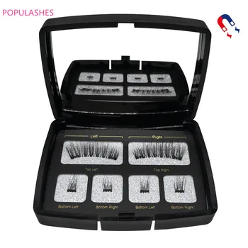 

Magnetic Eyeashes Handmade Natural False Eyelash with custom packaging Makeup Tool Box Acrylic Magnet Lashes
