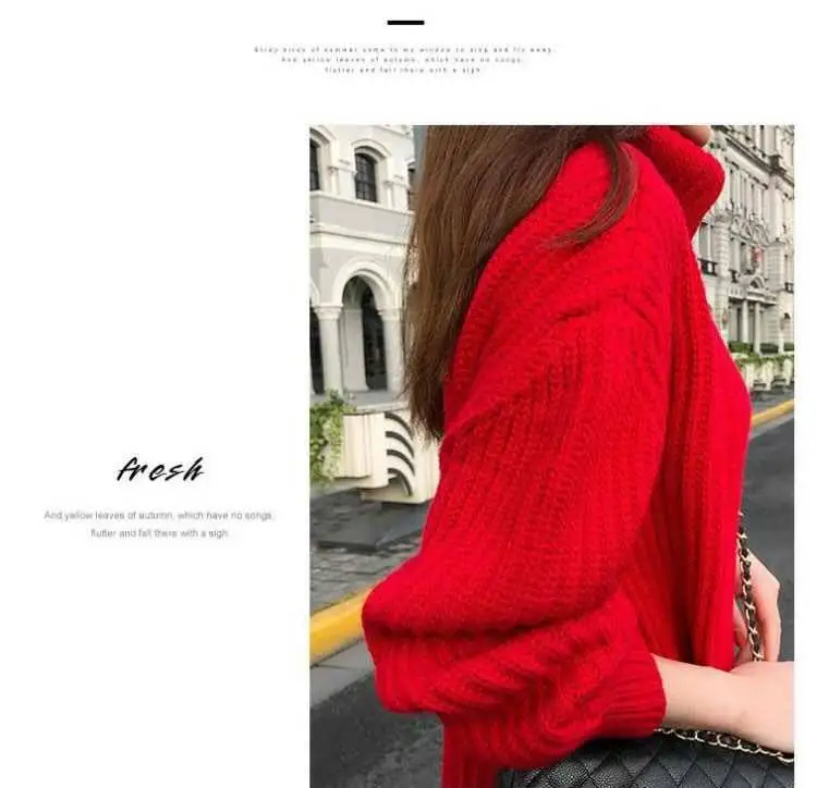 Bella Philosophy, осенний однотонный длинный теплый свитер для девушек, повседневный вязаный свитер с высоким воротом, зимний женский свободный корейский пуловер