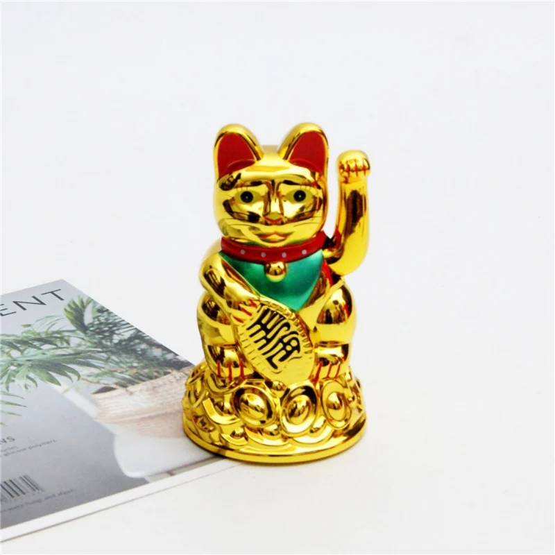 1 шт. китайский счастливый богатство золото Maneki Neko милый счастливый развевающийся Кот электрическое Ремесло Искусство Добро пожаловать кошка домашний магазин отель Декор - Цвет: 4