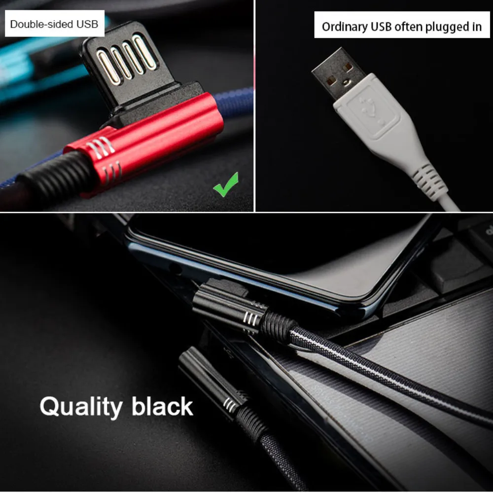 USB кабель для i Phone XR X 8 7 6 Plus 6s 5S 5 кабель для быстрой зарядки двусторонний Плетеный локоть игровой кабель для передачи данных