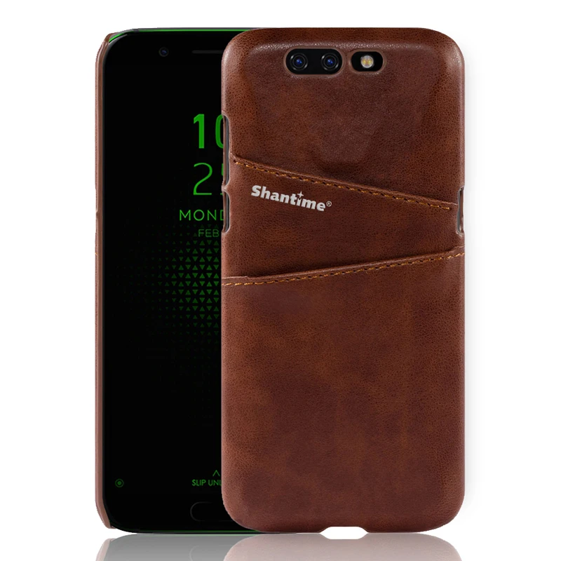 Винтажная Обложка на заднюю панель из искусственной кожи для Xiaomi черная сумка в форме акулы чехол для Xiaomi Черная Акула бизнес кошелек отделения для карт чехол для телефона - Цвет: Brown