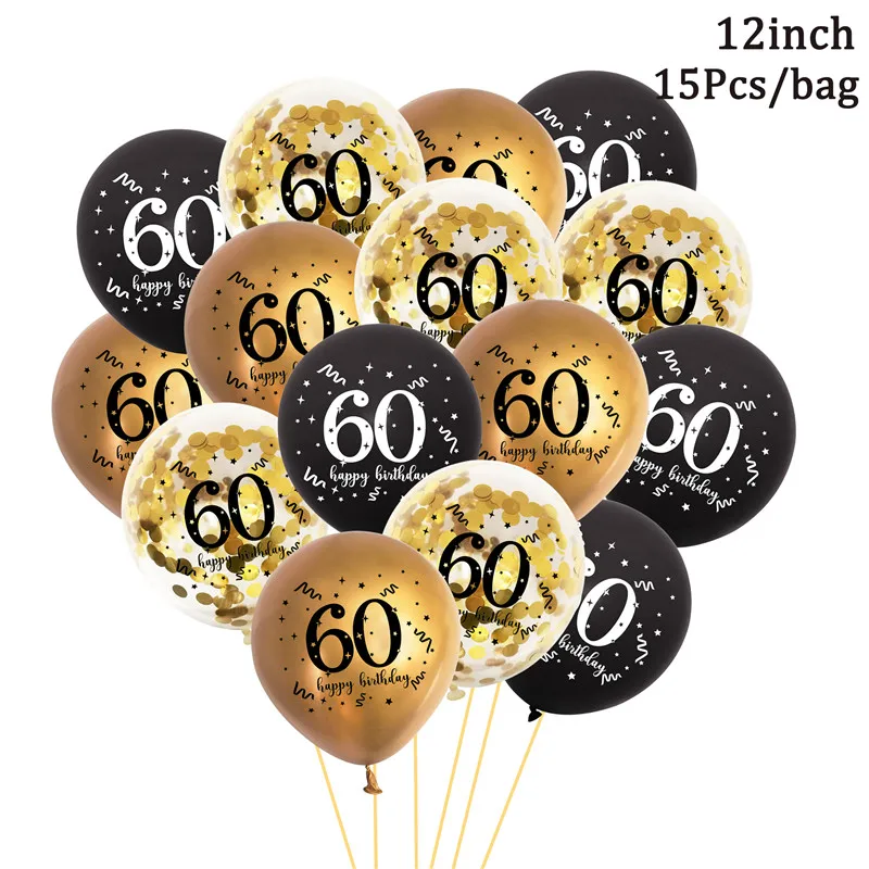 1 Beutel 30. 40. 50. 60. Jahre alt Alles Gute zum Geburtstag Konfetti Latexballons Erwachsene Geburtstag Jubiläum Party Ballon Dekoration – Detail 4