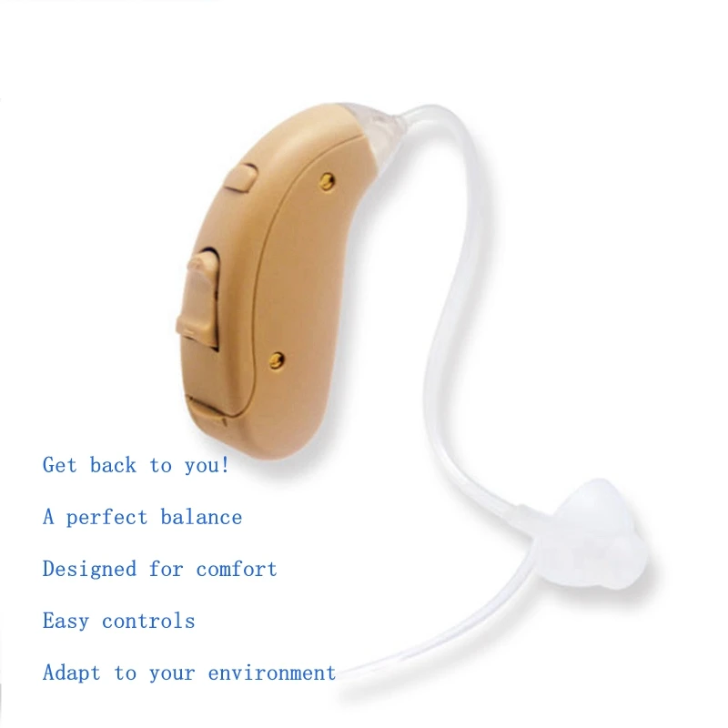 702 Digital Hearing Aid Portable Small Mini Best Sound Amplifier Adjustable Tone Noise Cancelling H