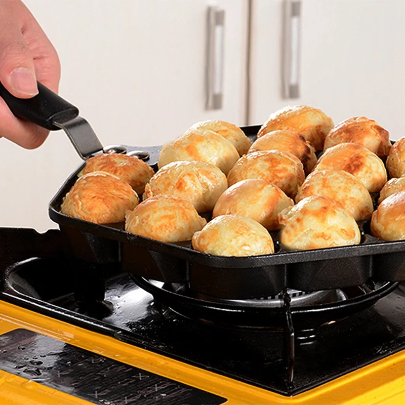 LIXF алюминиевый сплав Takoyaki сковорода устройство для приготовления такояки 18 отверстий Chibi Maruko машина для выпечки формы форма для выпечки Осьминог машина для выпечки