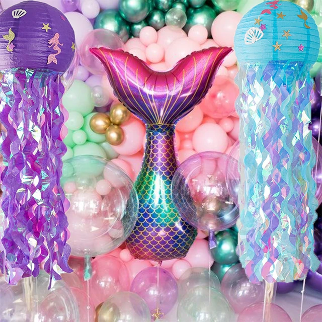 Vajilla Desechable Para Fiesta De Sirena, Globos De Sirena, Platos De  Papel, Tazas, Decoraciones Para Fiesta De Primer Cumpleaños Para Niños, Suministros  Para Baby Shower - Decoración Festiva Diy - AliExpress