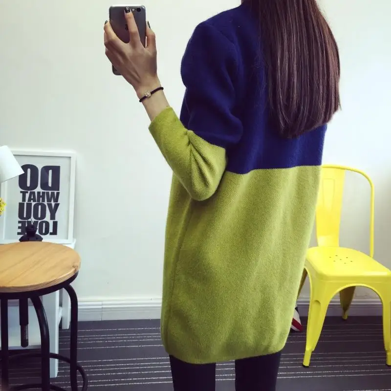 Y OHCLOTHING весна-осень, кардиган, модный тонкий длинный женский бренд, кашемировый материал, свободный свитер, женская верхняя одежда, пальто - Цвет: Y