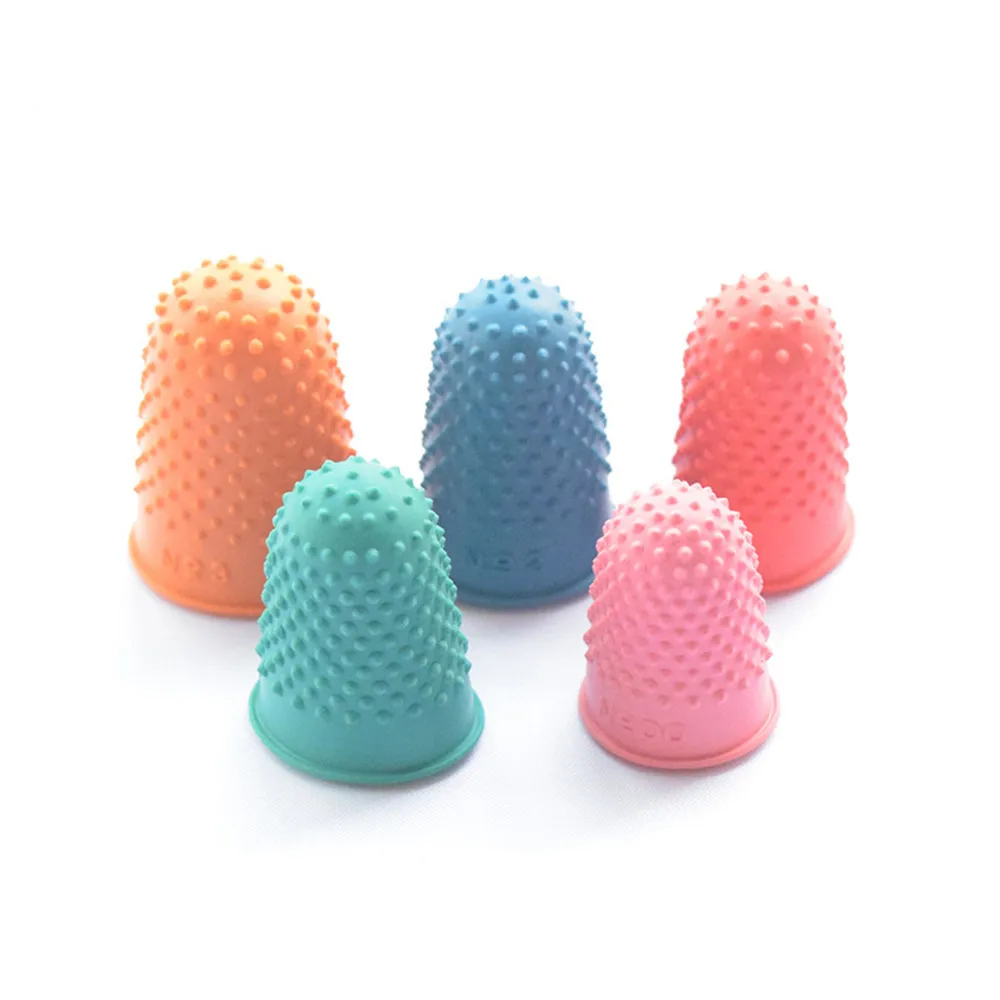 Finger Protector Finger Guard Sewing Thimble 5/10pcs Fingertips Protector Reusable Cover Natural Rubber Gloves Non-slip Latex Finger Craft Needlework Sewing Accessories