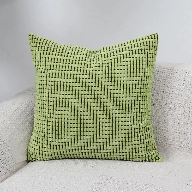 Вельветовая ткань наволочка для подушки 45*45 см квадратная форма наволочка Роскошные качественные наволочки для домашнего текстиля funda almohada - Цвет: Светло-зеленый